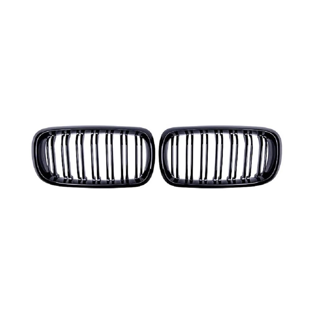 YULEGUDI Kühlergrill Passend Auto-Frontgrill Stoßstangengrill Nieren-Renngrill Doppellamellengrill Schwarz Glänzend Für BM&W Für X5 X6 F15 F16 2014–2018 ABS-Grill von YULEGUDI