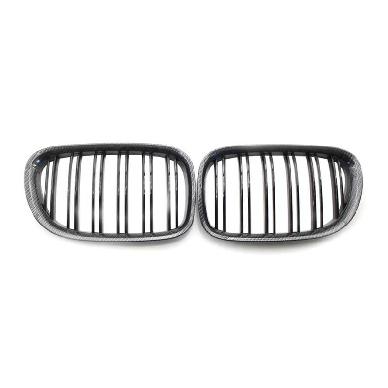 YULEGUDI Kühlergrill Passend Carbon Fiber Front Niere Grills Glänzend Schwarz Für BM&W Für F01 F02 7 Serie 2009 2010 2011 2012 2013 2014 2015(Kohlefaser) von YULEGUDI