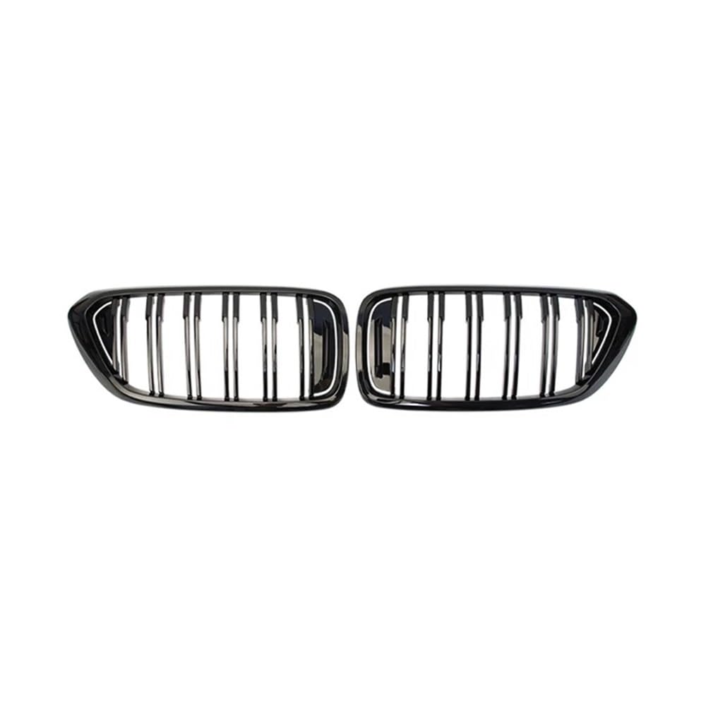 YULEGUDI Kühlergrill Passend Carbon Fiber Grille Auto Front Nieren Gitter Haube Racing Grill Für BM&W Für 6-Serie GT G32 2018 2019 2020 Doppel Lamellen Grills ABS(Schwarz glänzend) von YULEGUDI