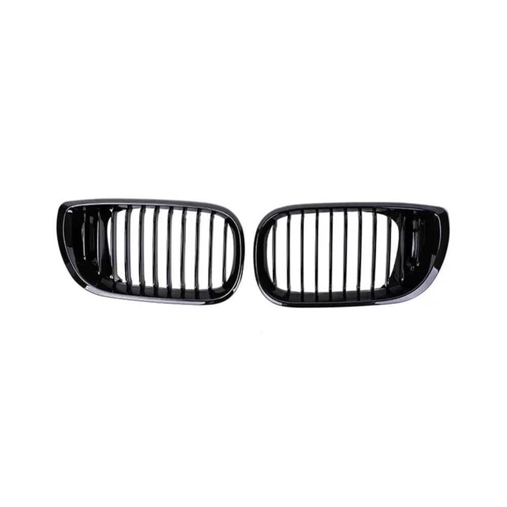 YULEGUDI Kühlergrill Passend Für BM&W Für 3er E46 4-Türer 2002-2005 Auto-Frontnierengrill Schwarz Glänzend Einzellamellen-Haubengrill Renngrills Autoersatz von YULEGUDI