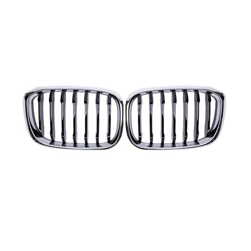 YULEGUDI Kühlergrill Passend Für BM&W Für X3 X4 G01 G02 G08 2018 2019 2020 2021 Chrom Auto Front Grill Grille Stoßstange Niere Grill Gitter Racing Grills Einzel Lamellen Grille von YULEGUDI