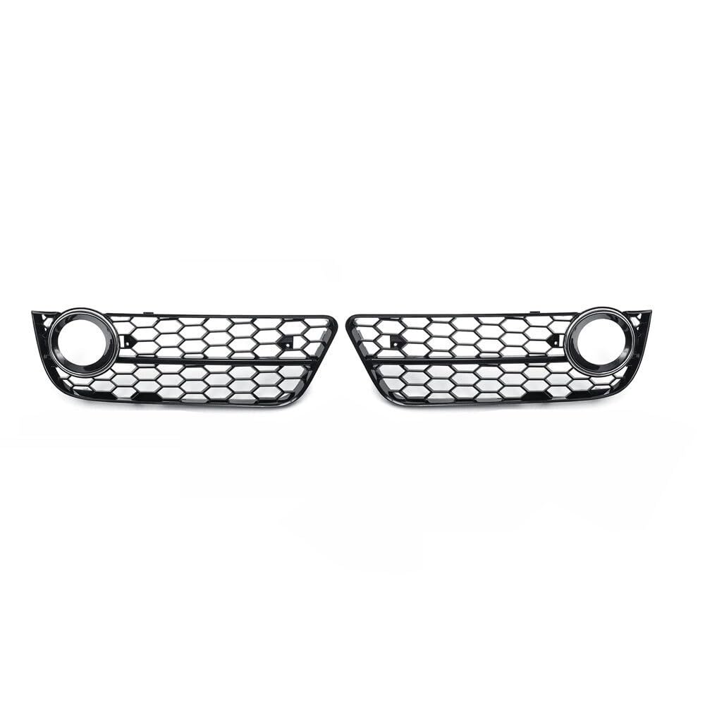 YULEGUDI Kühlergrill Passend Für Für A5 Coupe/Sportback 2008-2011 Cabriolet 2010-2011 Auto Front Stoßstange Nebel Licht Lampe Grille Grill Abdeckung Mesh Honeycomb Hex(Chrom) von YULEGUDI