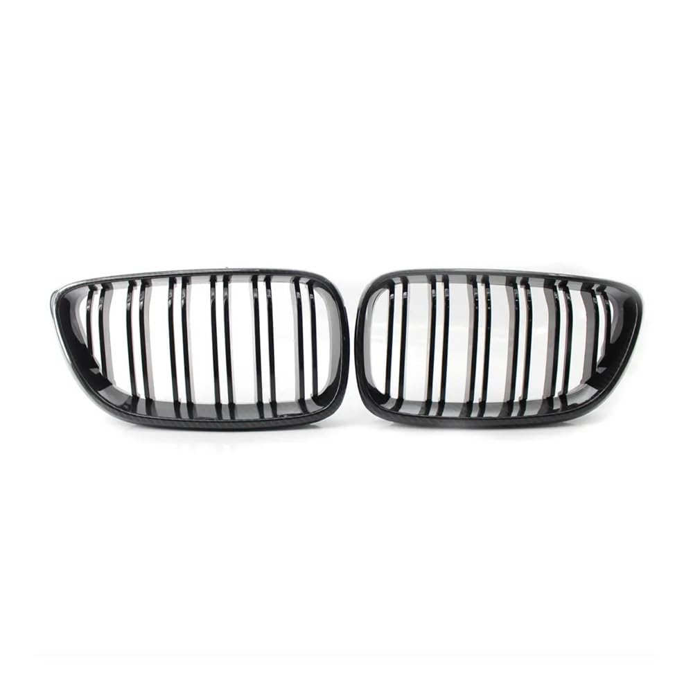 YULEGUDI Kühlergrill Passend Glanz Schwarz Dual Lamellen Front Hood Nieren Gitter Grill Für BM&W Für F22 F23 M2 2014 2015 2016 2017 2018 Für 225i 218i 220i(Kohlefaser) von YULEGUDI