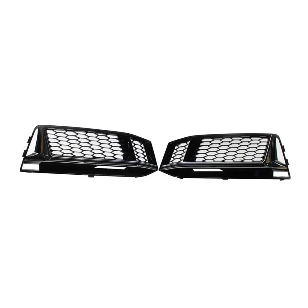 YULEGUDI Kühlergrill Passend Honeycomb Frontstoßstange Nebelscheinwerfer Kühlergrill Für Au&di Für A4 B9 2016 2017 2018 Auto-Styling Frontstoßstangengrill(Chrom) von YULEGUDI