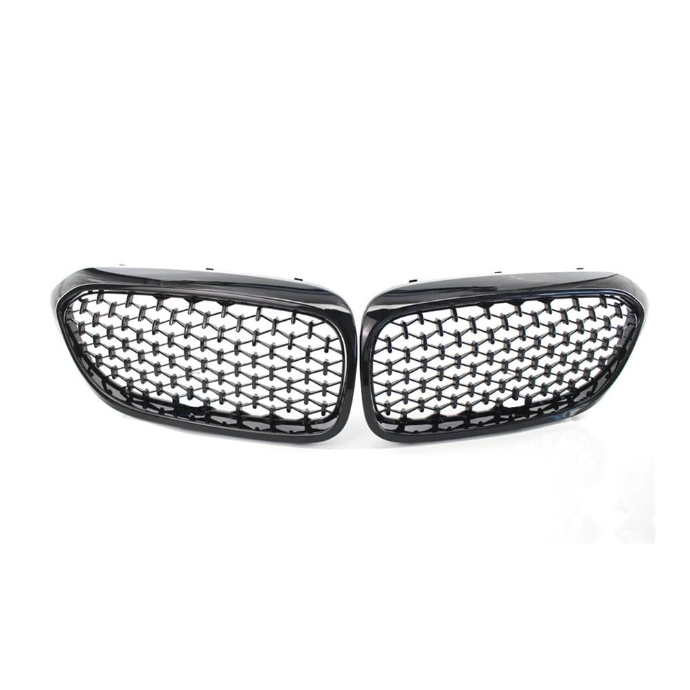 YULEGUDI Kühlergrill Passend Vorne Diamant Niere Kühlergrill Gypsophila Grille Für BM&W Für G30 G31 5 Serie 525I 530I 540I 550I M5 ABS Silber Schwarz(Black) von YULEGUDI