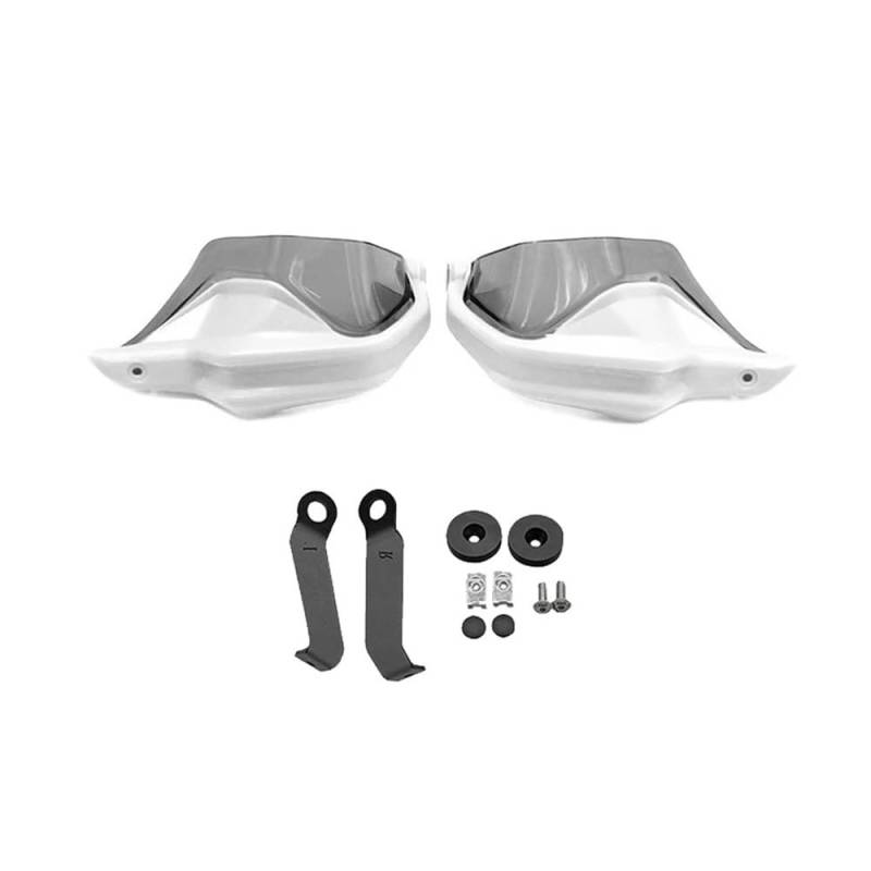 YULEGUDI Motorrad-Lenker-Handschutz Schild Schutz Windschutzscheibe Für Hon┐da Für Integra750 Für NC750D Für NC750 Lenkerschutz(White Grey-1Set) von YULEGUDI