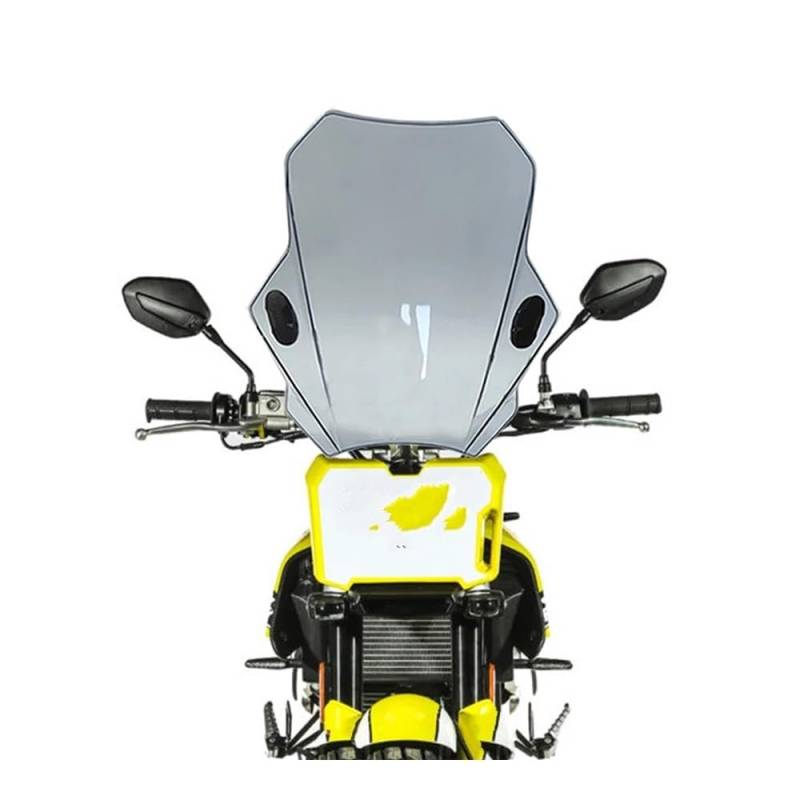 YULEGUDI Motorrad Windschild Für Hon┐da Für FB Mondial Flache Track 125 UniversalMotorcycle Windschutzscheibe Deckt Bildschirm Rauch Objektiv Motorräder Deflektor(Hellgrau) von YULEGUDI