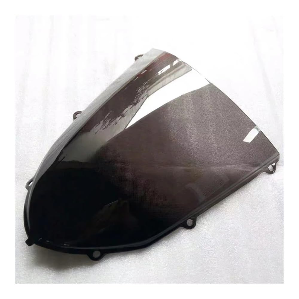 YULEGUDI Motorrad Windschild Für K&awasaki Für Z750S Für Z 750S 2004-2007 Für ZX10R Motorrad Windschutzscheibe Double Bubble Windschutzscheibe Verkleidung(Black 2) von YULEGUDI