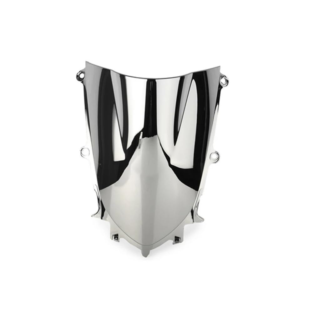 YULEGUDI Motorrad Windschild Für Y&amaha Für YZF 600 R6 R7 2017 2018 2019 2020 2021 2022 2023 Motorrad Bildschirm Double Bubble Windschutzscheibe Deflektor Schutz Windschutzscheibe(Silver) von YULEGUDI