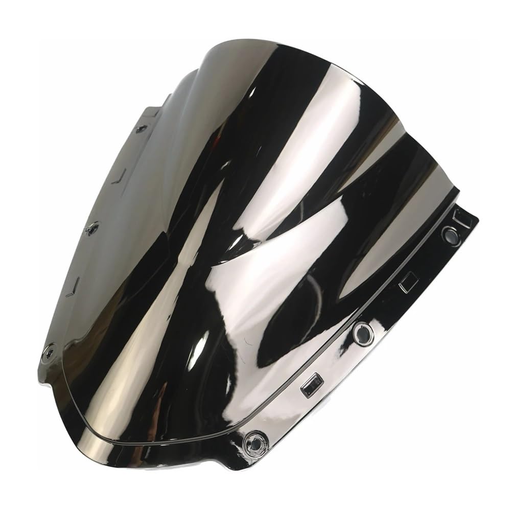 YULEGUDI Motorrad Windschild Motorrad Bildschirm Windschutzscheibe Windschutz Double Bubble Verkleidung Für K&awasaki Für Ninja Für ZX10R Für ZX-10R 2021 2022 2023(Silver) von YULEGUDI