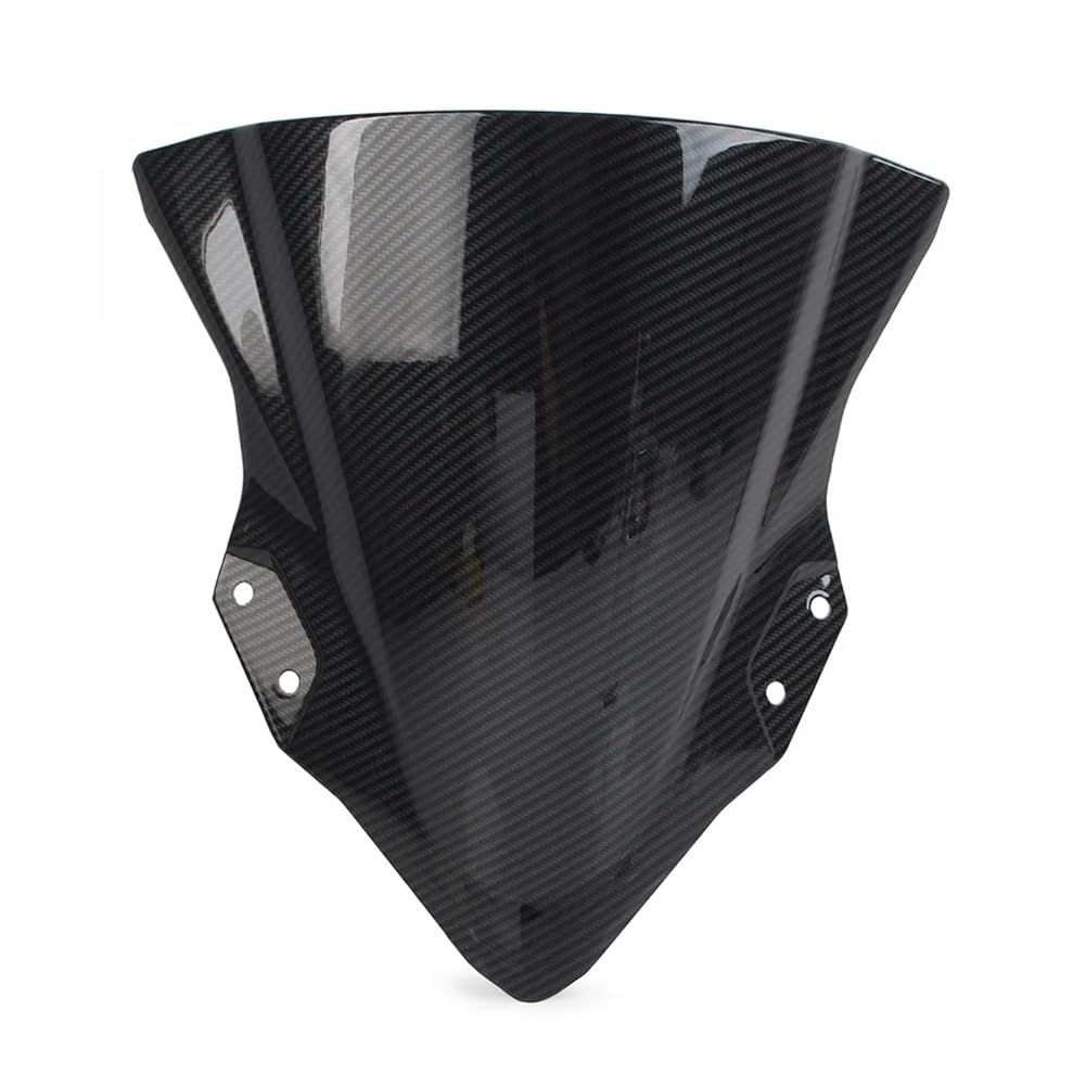 YULEGUDI Motorrad Windschild ​Schwarze Carbon Fiber Motorrad ABS Windschutzscheibe Windschutz Für K&awasaki Für Ninja 250 400 2018 2019 2020 2021 2022 von YULEGUDI