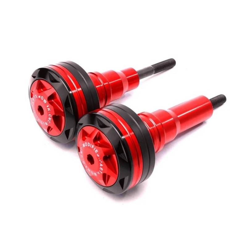 YULEGUDI Rahmenschieber Crash-Schutz 2 Stück Motorrad CNC Aluminium Rahmen Slider Schutz Absturzsicherung Crash-Schutz Für K&awasaki Für Ninja 650 Z650 2017 2018 2019 2020(Red) von YULEGUDI