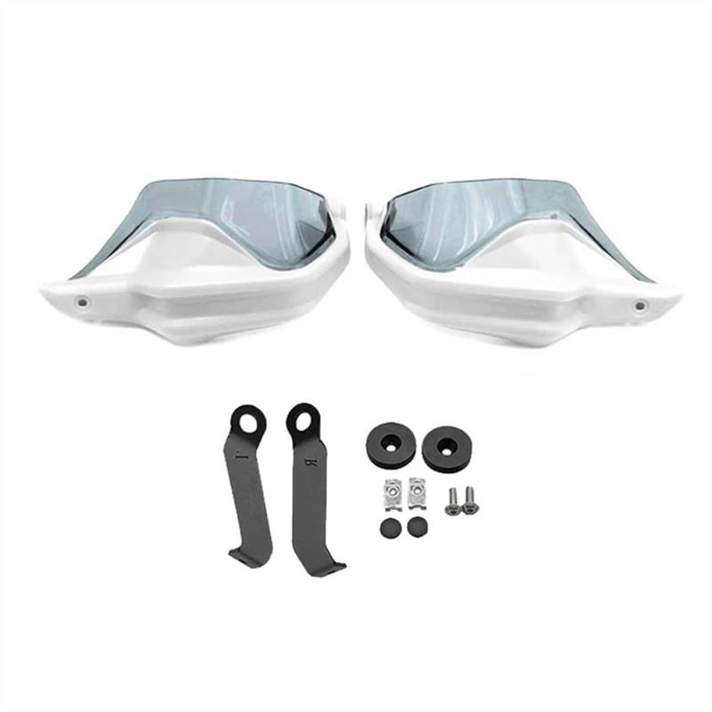 YULEGUDI Schwarze Handschützer Für Motorradbremskupplungshebel Für Hon┐da Für Integra750 Für NC750D Für NC 750 D Für Integra 750 S Lenkerschutz(White-Light Smoke) von YULEGUDI