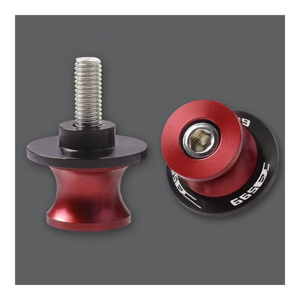 YULEGUDI Schwingenschutz Montageständer Für Hon┐da CB599 Hornet 1998 1999 2000 2001 2002 2003 2004 2005 2006 2007 2008 Motorrad 8MM Schwingenspulen Slider Stand Schrauben(Red) von YULEGUDI