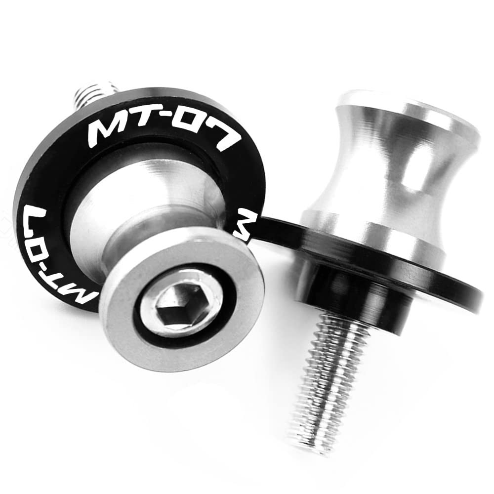 YULEGUDI Schwingenschutz Montageständer Für Y&amaha MT07 MT-07 2014 2015 2016 2017 2018 2019 Motorradständerschrauben 6mm 8mm 10mm Schwingenspulen Schieberständerschrauben(Silver,6mm) von YULEGUDI