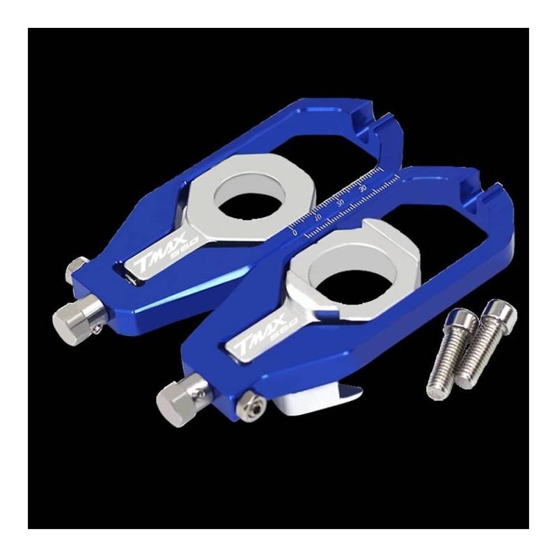 YULEGUDI Schwingenschutz Montageständer Für Y&amaha TMAX Tmax560 TMAX 560 TECH MAX 2020 2021 2022 Motorrad Hinterrad Achsblöcke Kettenspanner Spanner Schwingenspulen(TMAX560 Blue) von YULEGUDI