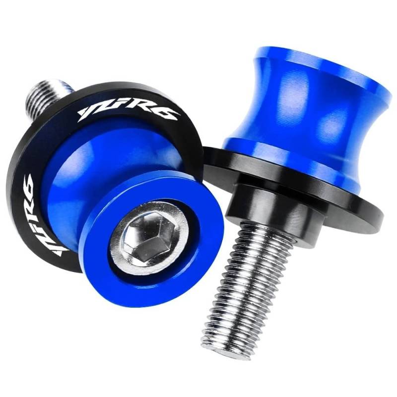 YULEGUDI Schwingenschutz Montageständer Für Y&amaha YZFR6 YZF-R6 YZF R6 1999-2020 2019 2018 Motorradzubehör 6MM Ständerschrauben Schwinge Slider Spulen CNC Aluminium(Blue) von YULEGUDI