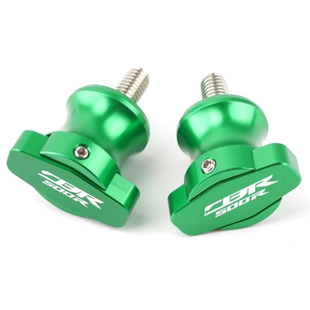 YULEGUDI Swing Arm Spulen 1 Paar Für Hon┐da Für CBR500R Für CBR 500R 2013-2016 2017 2018 CNC Moto Rahmen Schwinge Spulen Slider Steht Schrauben Schrauben 8MM(Green) von YULEGUDI