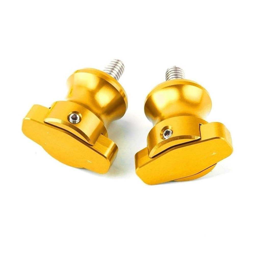 YULEGUDI Swing Arm Spulen 1 Paar Für K&awasaki Für Ninja 400 2018 2019 2020 Motorrad Schwinge Spulen Sliders Ständer Schrauben Schrauben 8 Mm(Gold) von YULEGUDI