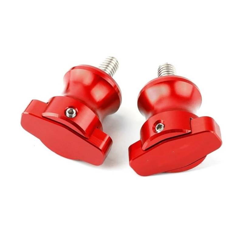 YULEGUDI Swing Arm Spulen 1 Paar Für K&awasaki Für Ninja 400 2018 2019 2020 Motorrad Schwinge Spulen Sliders Ständer Schrauben Schrauben 8 Mm(Red) von YULEGUDI