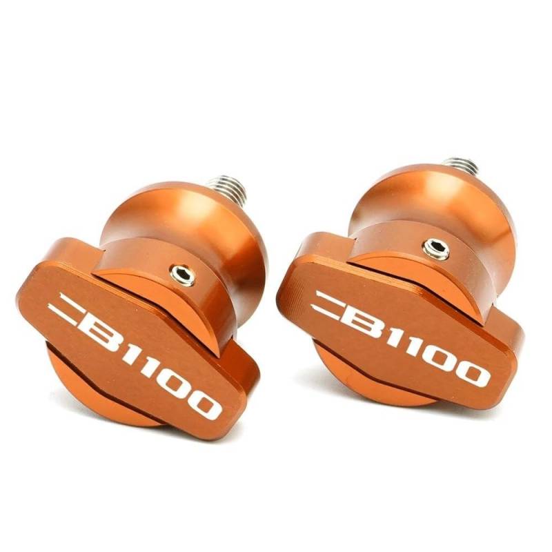 YULEGUDI Swing Arm Spulen 8MM Für Hon┐da Für CB1100 EX RS Für CB1100EX Für CB1100RS 2010-2021 2022 Motorrad Aluminium Schwinge Spulen Slider Stand Schrauben(Orange) von YULEGUDI