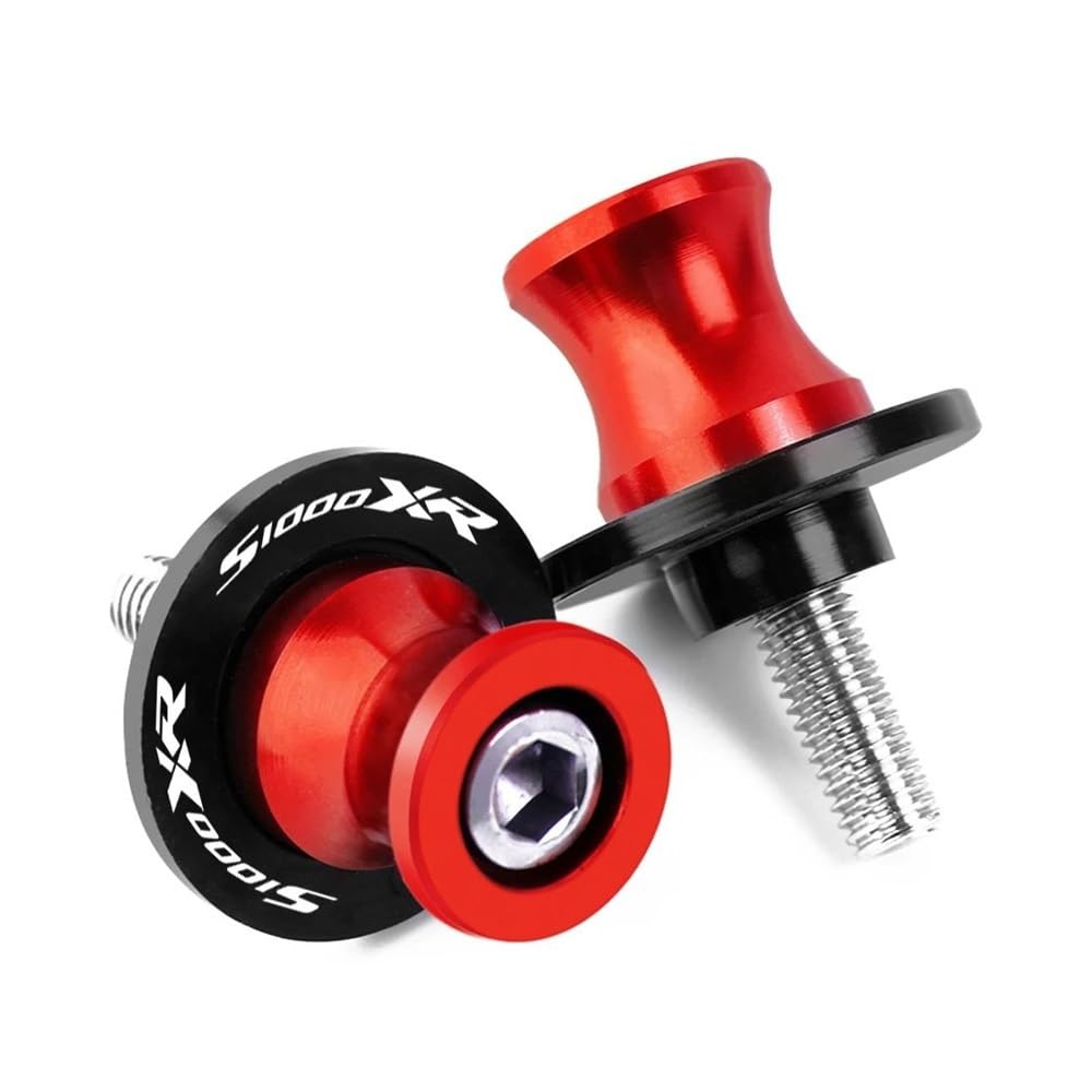 YULEGUDI Swing Arm Spulen Für BM&W Für S1000XR Für S1000 XR Motorrad CMC 8MM Schwinge Spulen Stehen Schrauben Slider(RED) von YULEGUDI