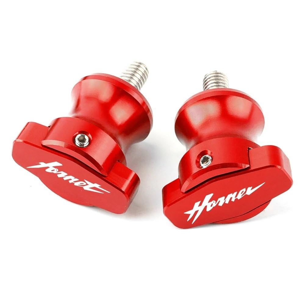 YULEGUDI Swing Arm Spulen Für Hon┐da Für Hornet Für CB600F Für CB599 CB600 Für CB1000RR Moto Schwinge Schwinge Spulen Slider Stand Schrauben Bolzen 8MM(Red) von YULEGUDI