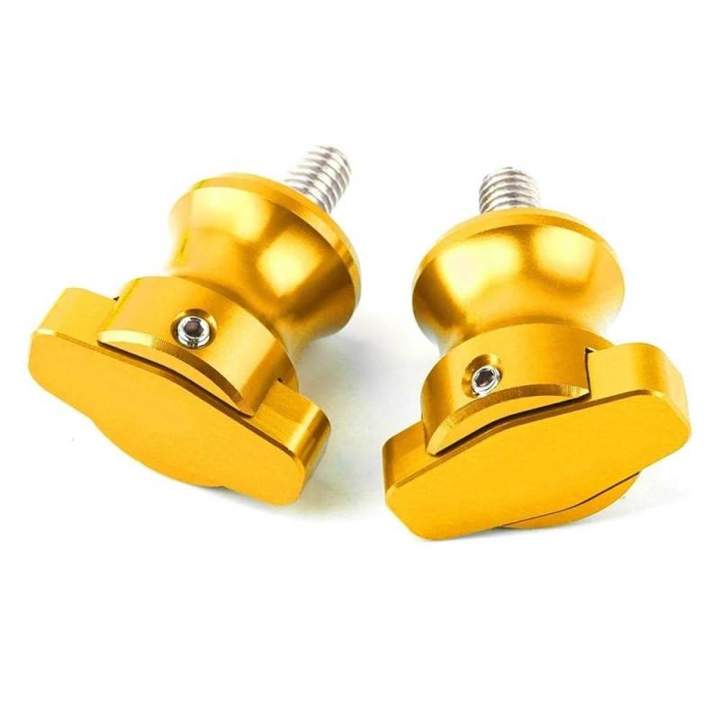 YULEGUDI Swing Arm Spulen Für K&awasaki Für Z900 Für Z800 Für Z650 Für Z1000 Z1000SX Für ZX10R Für ZX6R Ninja 8MM Motorrad CNC Schwinge Spool Sliders(Gold) von YULEGUDI