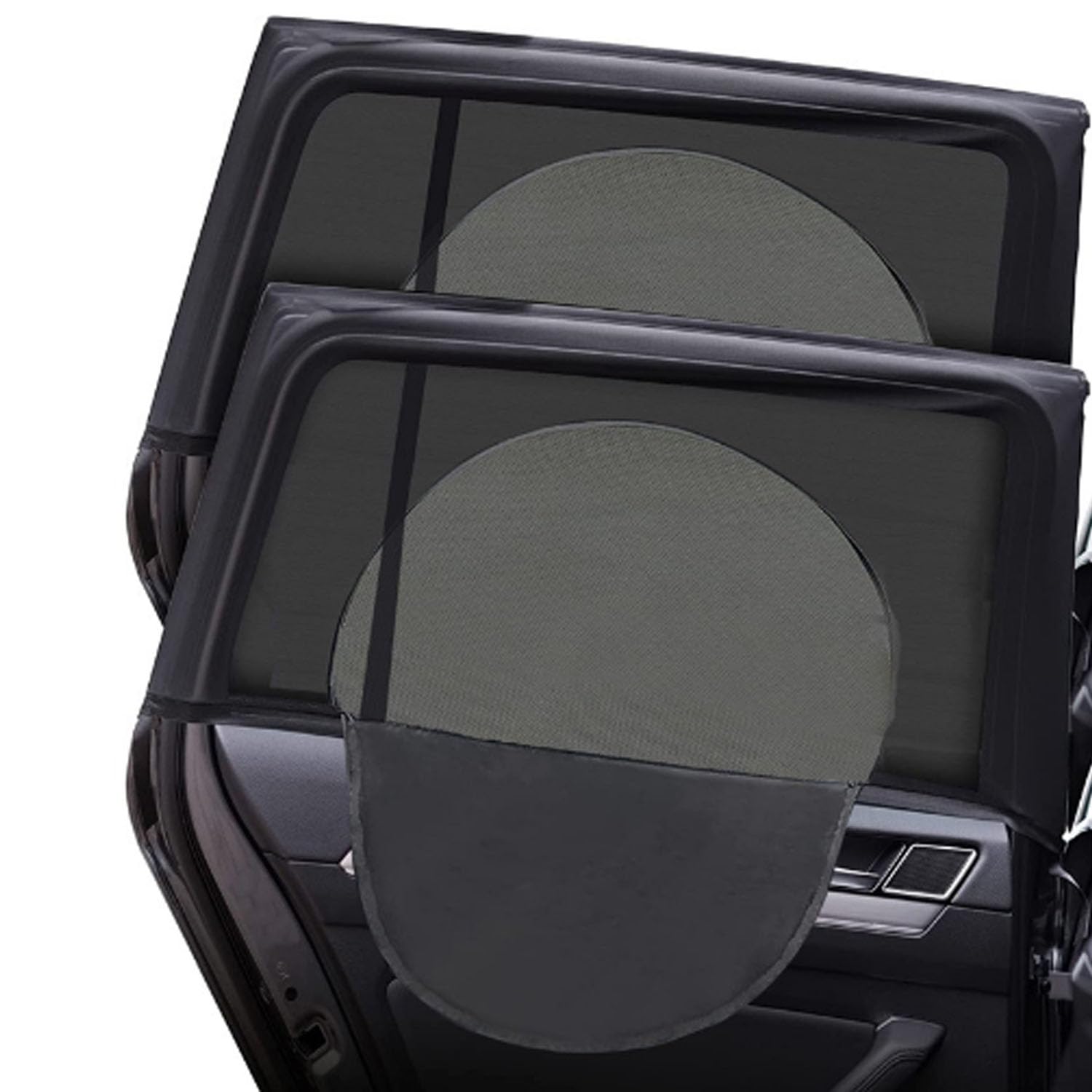 2 Stück Universelle Auto-Sonnenschutz, Dehnbarer Heckscheiben-Sonnenschutz, Universal Sonnenschutz für Seitenscheibe, Car Side Window Sun Protection, Autofensterjalousien von YULIAO