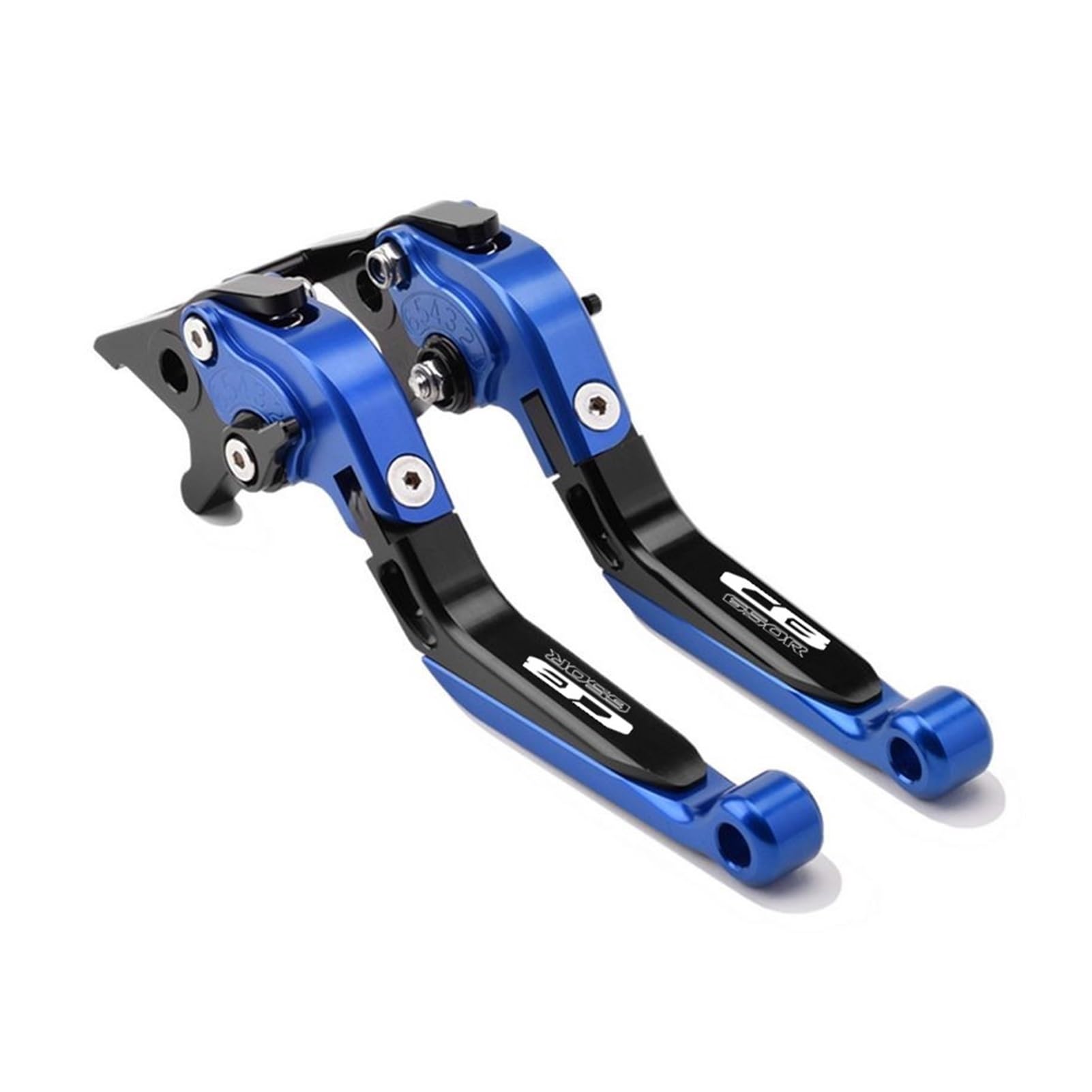 YUNDVLT Motorradzubehör CNC Einstellbare Faltbare Ausziehbare Rollerbremse Kupplungshebel Griff Replacement for Hon Da CB650R CB 650R Hebel(BlueBlackBlue) von YUNDVLT