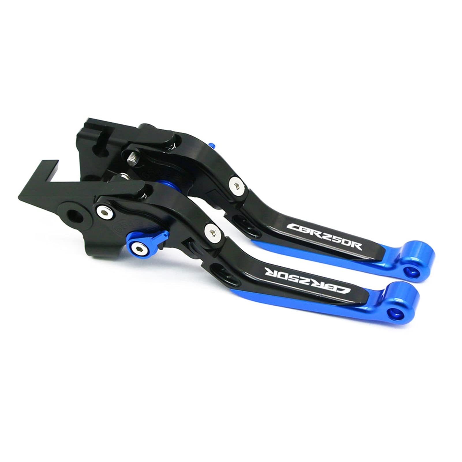 YUNDVLT Replacement for Hon Da CBR 250 R CBR 250R CBR250R 2011-2013 Motorrad Verstellbare Faltbare Bremskupplungshebel Klappbarer Ausziehbarer Griffgriff Hebel(BlackBlackBlue) von YUNDVLT