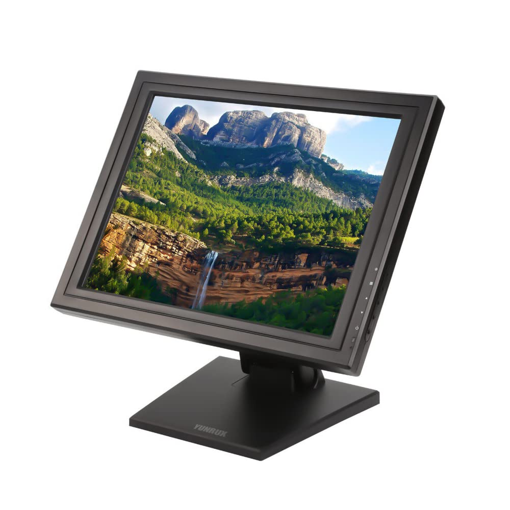 17''Registrierkasse Touchscreen Monitor YUNRUX Kassenmonitor USB LCD Monitor für Kassensystem mit Stand 1280 * 1024 Auflösung VGA von YUNRUX