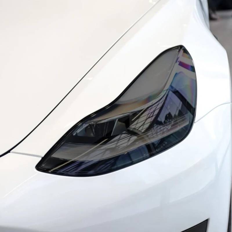 Autoscheinwerfer-Schutzfolie, Rücklicht, geräucherter schwarzer Tönungsfolie, Vinyl, transparenter TPU-Aufkleber, für Tesla Model 3 2019 2020 2021 von YURME