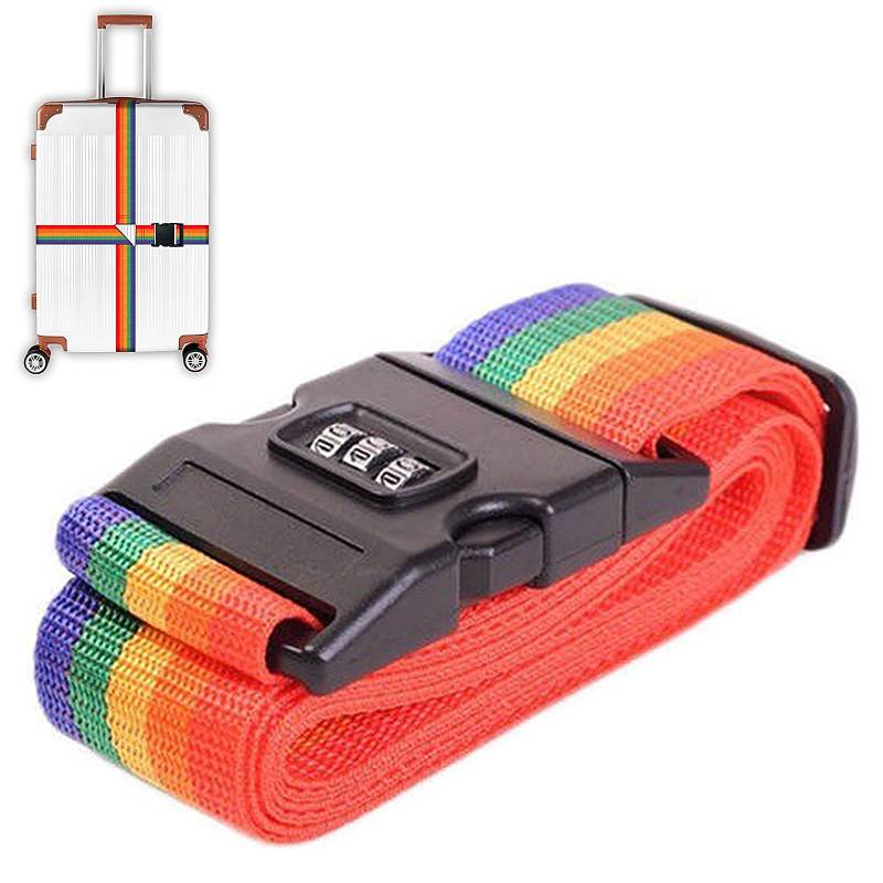 YUTOU Koffergurt mit Schloss KreuzGepäckgürtel Kofferband Koffergurte Lang Kofferband Gurt Gepäckgurt Koffer Band Travel Luggage Strap Gepäckgurt mit Verstellbare Schnallen - Farbe (Farbe) von YUTOU