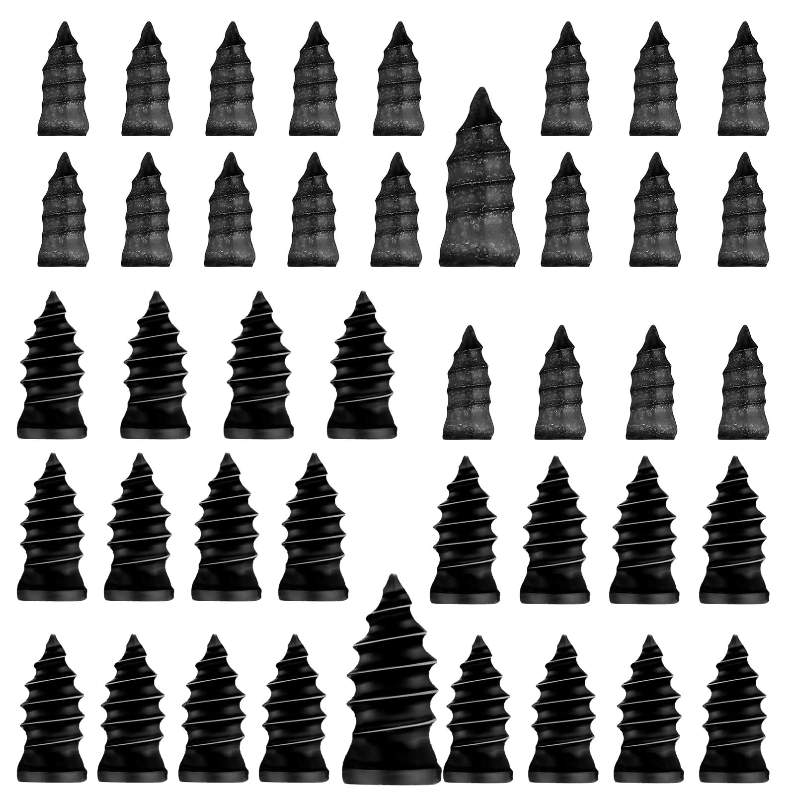 YUXIANLB 40 Teiliges Reifenreparaturset Aus Gummi Vakuum Reifenreparaturset Mit Spiral Gummispikes Reifenschraubenstopfen Schnellwerkzeug Reifenreparaturnägel Für Auto Motorrad Geländefahrzeug von YUXIANLB