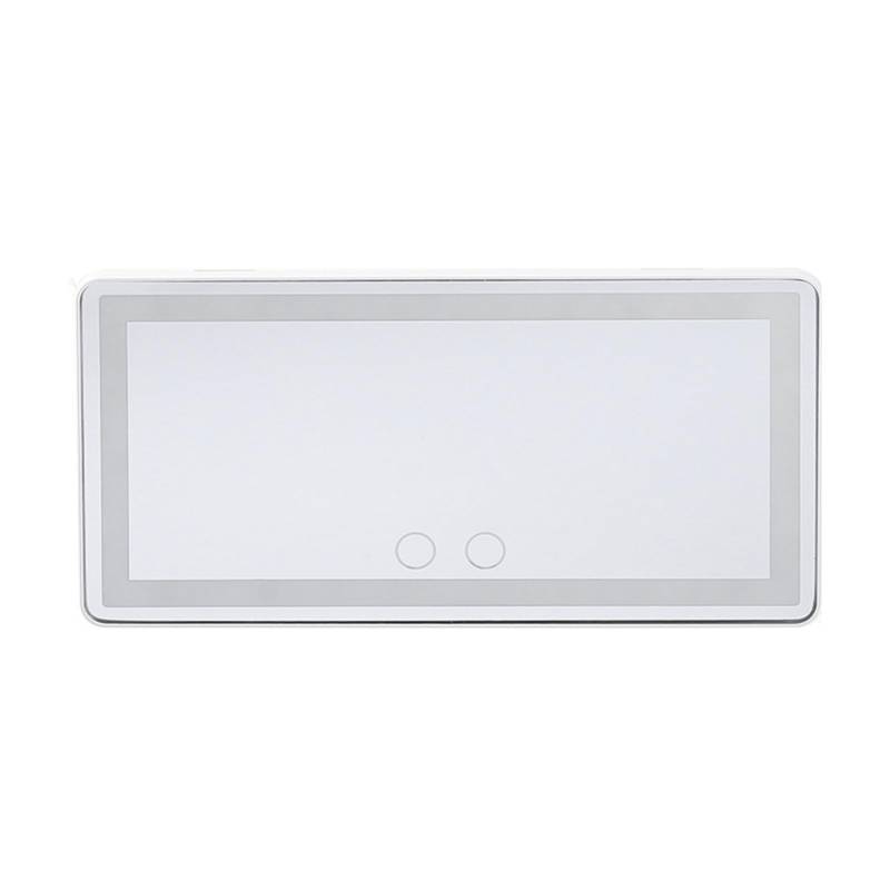 Auto-Sonnenblenden-Kosmetikspiegel, Touchscreen, Wiederaufladbarer LED-beleuchteter Reise-Make-up-Spiegel, Universeller Autospiegel für Auto-Visier (WHITE) von YUYTE