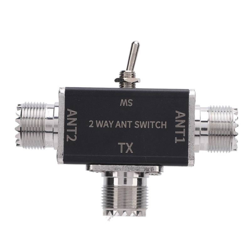 2-Wege-Antennenschalter, 0-50 MHz Frequenzbereich, 100W Strom für Amateur-Radio, Rundfunk, Aluminiumlegierungmaterial von YWBL-WH