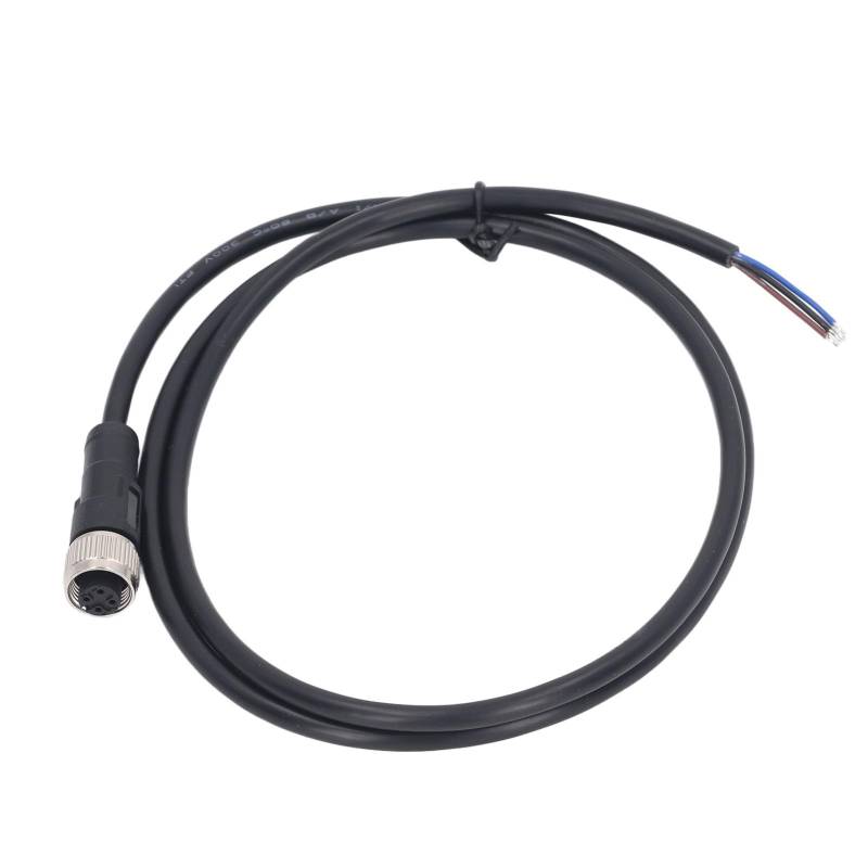 M12 4 -Pin -Kabel, 3,28 Fuß 22AWG PVC -Sensor -Luftfahrtanschluss für Feldverdrahtung, Stecker und Spiel, IP67 von YWBL-WH