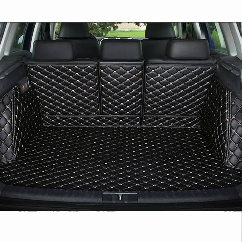 Kofferraum Schutzmatte für Audi Q7(7seats) No Slide 2006-2015, Kofferraummatte rutschfest Kofferraumschutz Autoteile,Black von YWDGFC