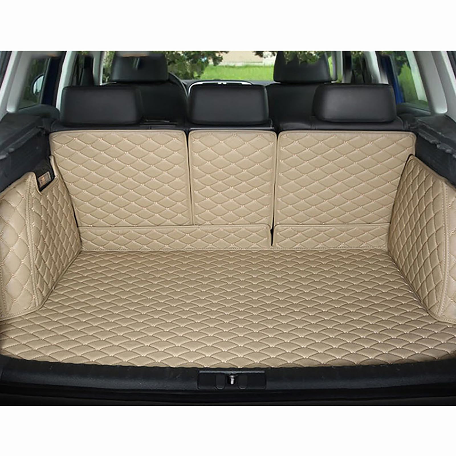 Kofferraum Schutzmatte für Land Rover Evoque(4door) 2015 2016 2017 2018, Kofferraummatte rutschfest Kofferraumschutz Autoteile,Beige von YWDGFC