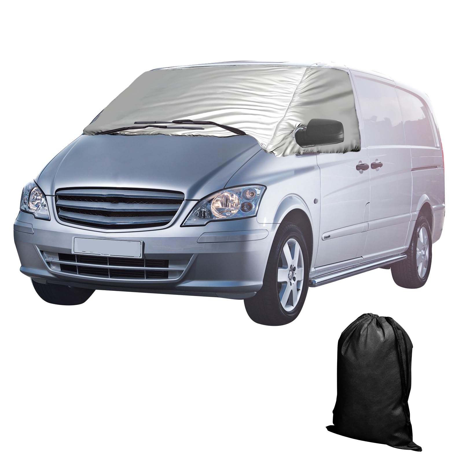 YWNYT Frontscheibenabdeckung für Mercedes Vito II W639 2003-2014, Auto-Windschutzscheibenabdeckung, Externe thermische Windschutzscheibenabdeckung von YWNYT