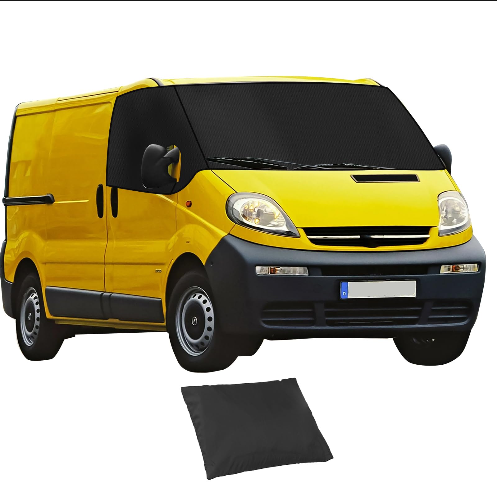 Frontscheibenabdeckung für Opel Vivaro/Opel Vivaro/Renault Trafic/Nissan Primastar, 600D Oxford wasserdichte Auto-Windschutzscheibenabdeckung, Frontscheibe, Sonnenschutz, Frost, Schnee, von YWNYT