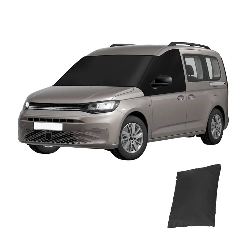 Frontscheibenabdeckung für VW Caddy, 600D Oxford-Gewebe, Verdunkelung, wasserdicht, Auto-Windschutzscheibenabdeckung, Windschutzscheibenabdeckung, Frost- und Schneeabdeckung von YWNYT