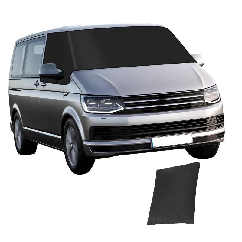 YWNYT Frontscheibenabdeckung für VW T6, 600D Oxford-Gewebe, Verdunkelung, wasserdicht, Auto-Windschutzscheibenabdeckung, Frontscheiben-Sonnenschutz, Frost, Schnee, Windschutzscheibenabdeckung für VW von YWNYT