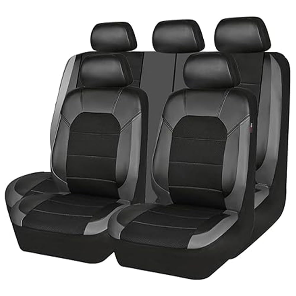 YWWNB Autositzbezüge für Audi S8 2020 2021 2022, 9 Stück Sitzbezüge Anti-Rutsch Bequem Auto Sitzbezüge Set Zubehör,Grey1 von YWWNB