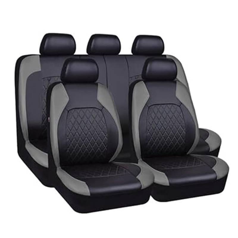 YWWNB Autositzbezüge für Ford C-Max 2003-2018 5 Seats, Autositzbezug Vorne Hinten Schonbezüge Wasserdichter Sitzbezug Zubehör,Black-Grey1 von YWWNB