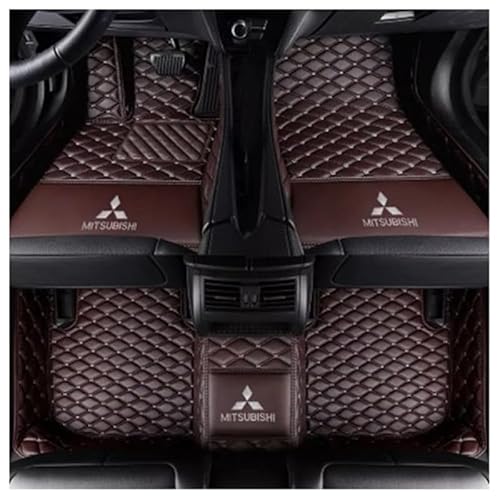 Leder Auto Fussmatten, für Mitsubishi Grandis (6-Seater) 2004-2011 (LHD) Maß Auto FußMatten Teppich Matten Allwetter Fußmatten Zubehör,D von YWXKZZMX