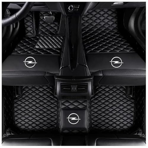 Leder Auto Fussmatten, für Opel Zafira C 5seats 2012-2023 (LHD) Maß Auto FußMatten Teppich Matten Allwetter Fußmatten Zubehör,B von YWXKZZMX