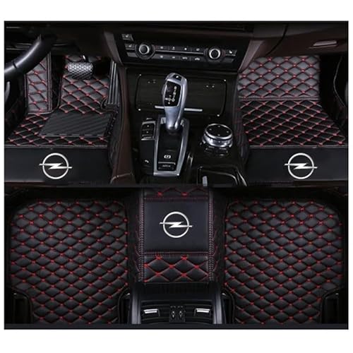 Leder Auto Fussmatten, für Opel Zafira C 5seats 2012-2023 (LHD) Maß Auto FußMatten Teppich Matten Allwetter Fußmatten Zubehör,C von YWXKZZMX