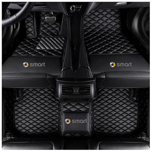 Leder Auto Fussmatten, für Smart forfour 2014-2020 W453 (LHD) Maß Auto FußMatten Teppich Matten Allwetter Fußmatten Zubehör,A von YWXKZZMX